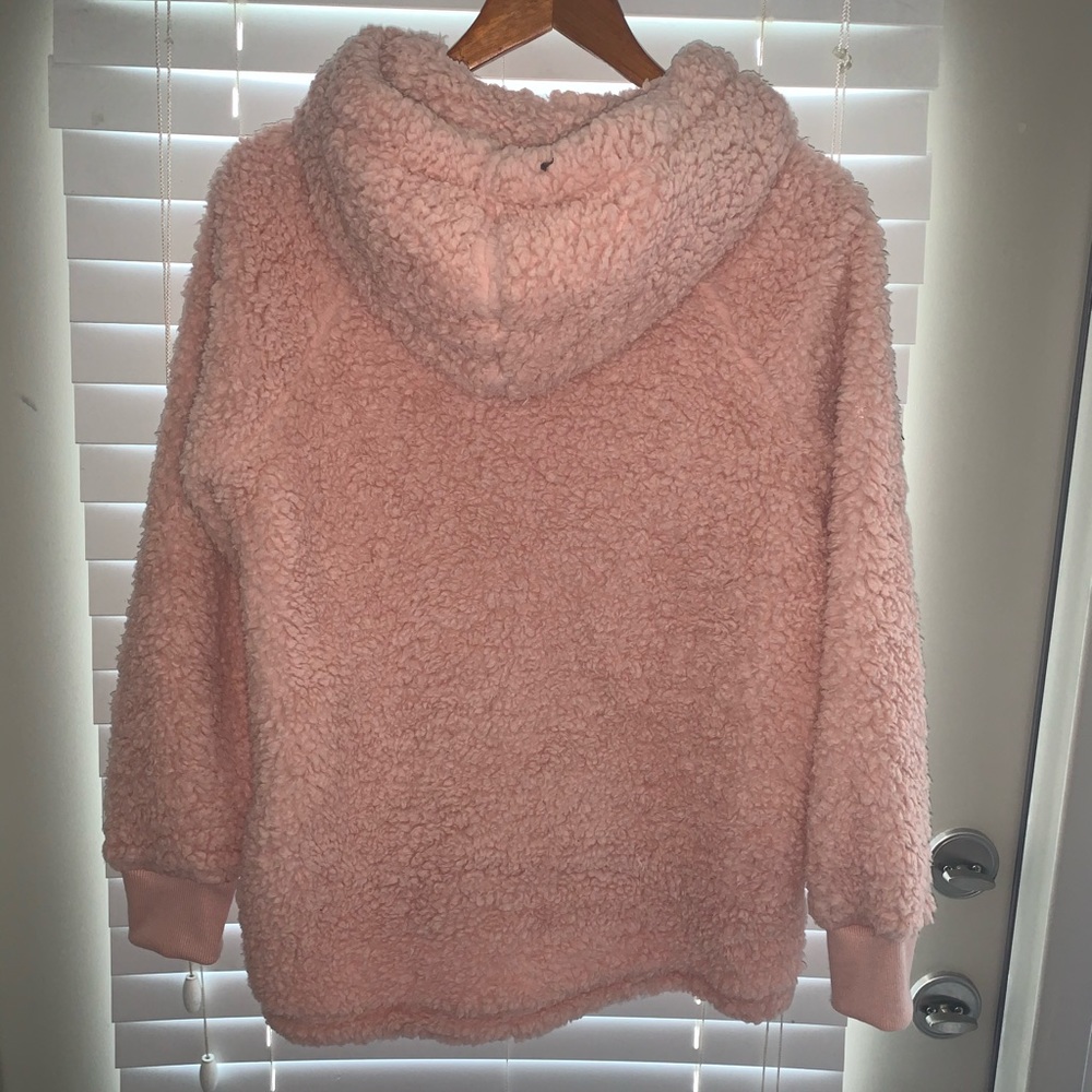 Pink furry hoodie